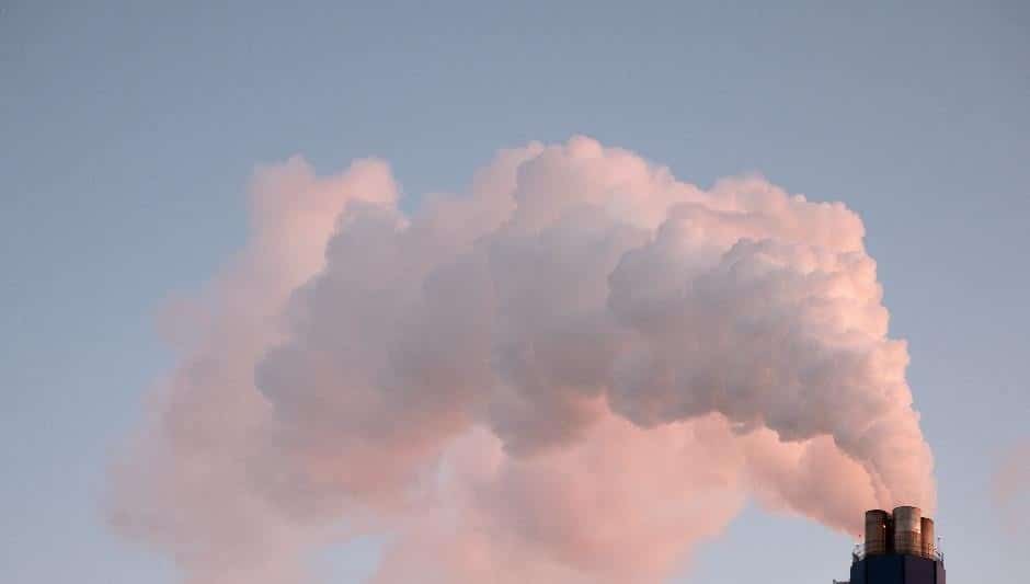 Steam emission, representing geothermal power generation