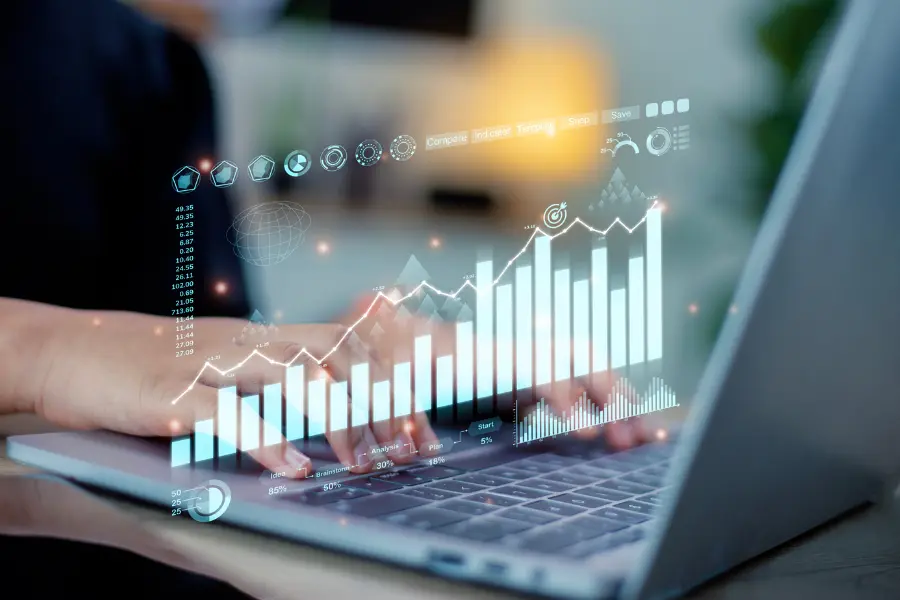 Image of a data trend monitoring display