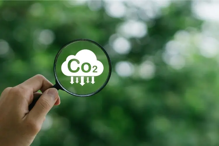 Image of CO2 graphic. Representing one of the key reduction benefits to a Net Zero business. 