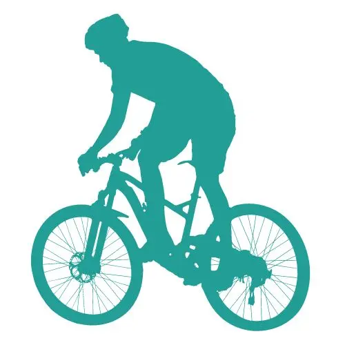 Graphic of a cyclist