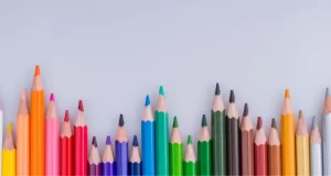 Image of multi-coloured school pencils