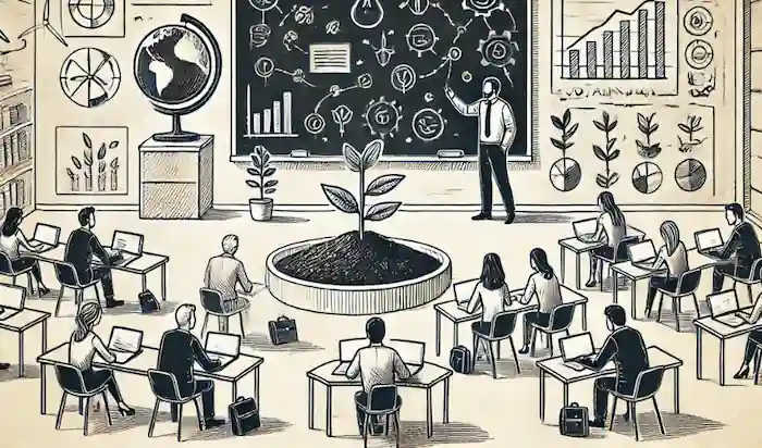 Image of teaching scene, representing CPD for green careers and job roles.