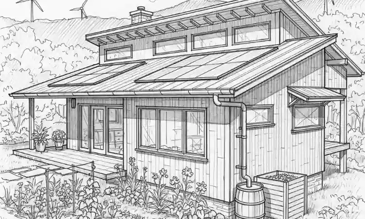 Sustainable home design featuring several eco-design features